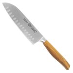   Eikaso Konyhai kés Santoku Kullen 20 cm, kovácsoltvas olivafa nyéllel