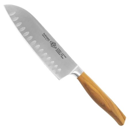 Eikaso Konyhai kés Santoku Kullen 20 cm, kovácsoltvas olivafa nyéllel