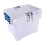   Clipbox - Lite Tároló doboz szett 3 x 25L 43x32x25cm Clippes tetővel