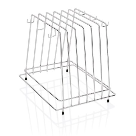 Vágólaptartó 29,5 x 25,5 x 26 cm, 6+6 kefetartó, rozsdamentes