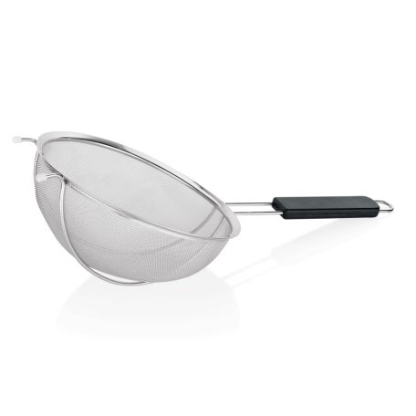 Szűrő erősített 28 cm, műanyag nyélhossz 29 cm, rozsdamentes